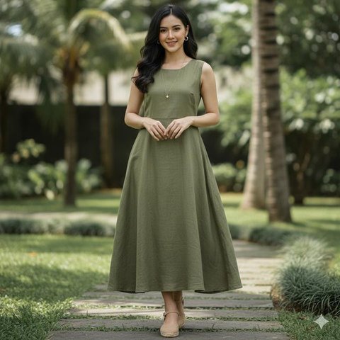 7 Model Dress Dewasa Terbaru 2025, Tampil Anggun dan Elegan di Setiap Kesempatan (Foto: Gemini AI)