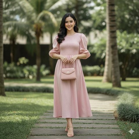 7 Model Dress Dewasa Terbaru 2025, Tampil Anggun dan Elegan di Setiap Kesempatan (Foto: Gemini AI)