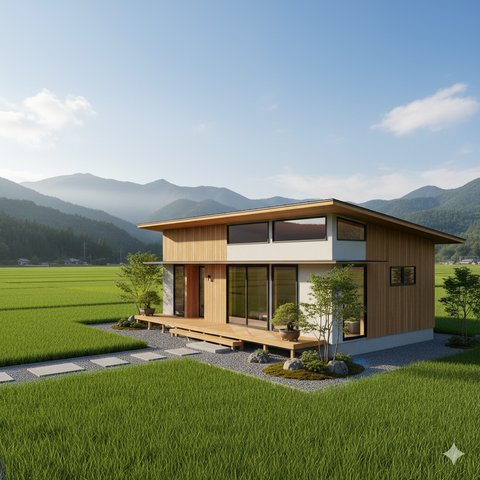 Rumah Minimalis Modern Gaya Jepang (Japanese Minimalist Modern House)