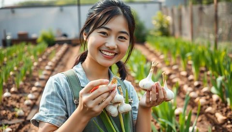 Ilustrasi bawang putih. (Gambar oleh congerdesign dari Pixabay)