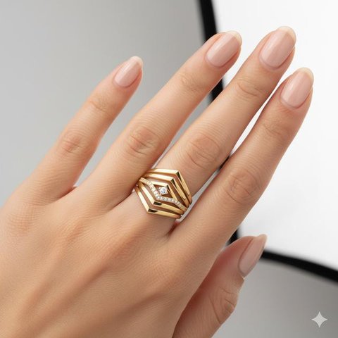 7 Cincin Model Zigzag yang Sedang Tren, Desain Unik untuk Gaya Elegan 2025 (Foto: Gemini AI)