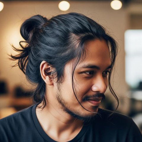 Model Rambut Pria Panjang Berantakan Tapi Tetap Rapi/Gemini AI