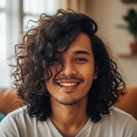 Model Rambut Pria Panjang Berantakan Tapi Tetap Rapi/Gemini AI