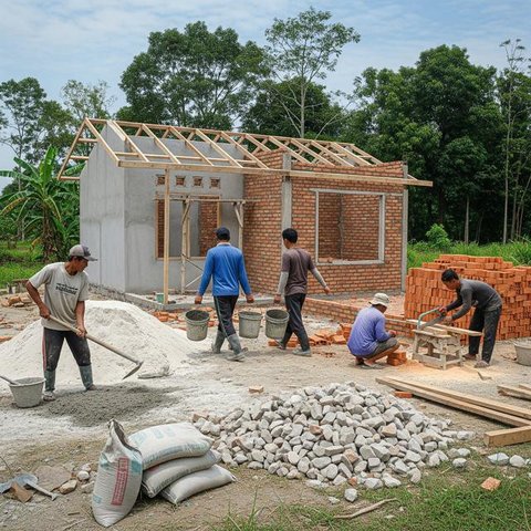 Desain Rumah 1 Lantai Minimalis Modern dengan Budget 100 Juta. Foto: Gemini