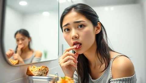 Ilustrasi Lidah Berwarna Putih (sumber: freepik)