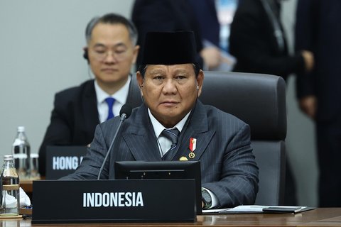 Presiden Indonesia Prabowo Subianto menghadiri Pertemuan Pemimpin Ekonomi Kerja Sama Ekonomi Asia-Pasifik (APEC) di Gyeongju, Korea Selatan, Jumat (31/20/2025).