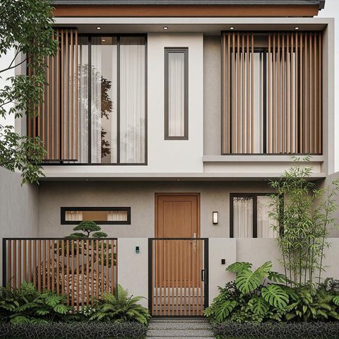Desain Rumah Serba Privasi Anti Maling. (Foto: AI)