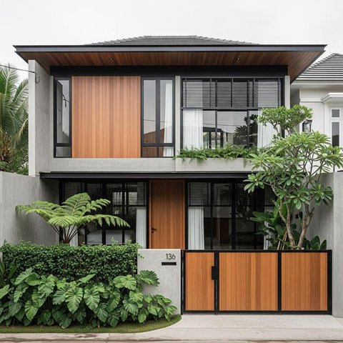 Desain Rumah Serba Privasi Anti Maling. (Foto: AI)