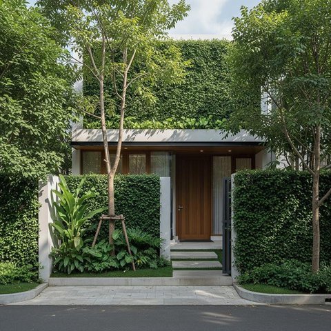 Desain Rumah Serba Privasi Anti Maling. (Foto: AI)