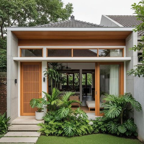 Desain Rumah Serba Privasi Anti Maling. (Foto: AI)