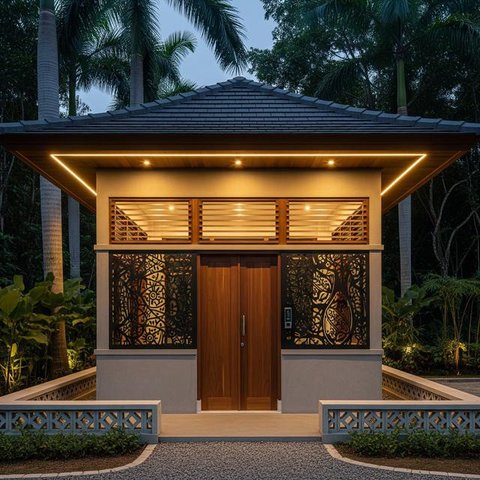 Desain Rumah Serba Privasi Anti Maling. (Foto: AI)