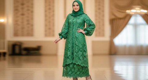 Model Gamis Brokat Blazer Panjang/Gemini AI