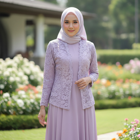 Model Gamis Brokat Blazer Panjang/Gemini AI