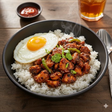 Rice Bowl Ayam Lada Hitam