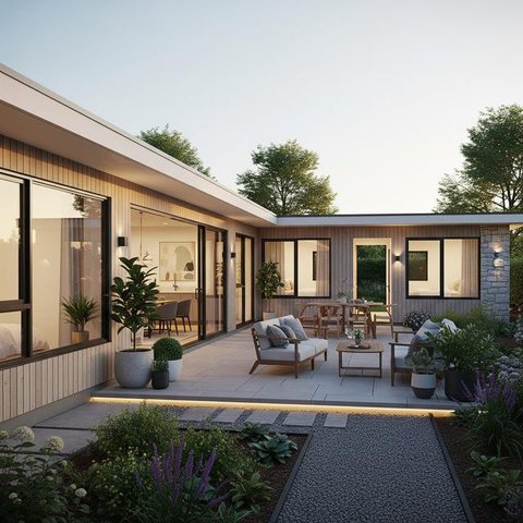 Desain Taman dengan Konsep Minimalis Tropis/Tips Menata Halaman Belakang Rumah agar Bebas Nyamuk (Sumber: Gemini.com)