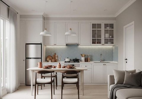 Model Rumah Mungil Tapi Punya Dapur dan Ruang Makan Lega. Foto: Gemini