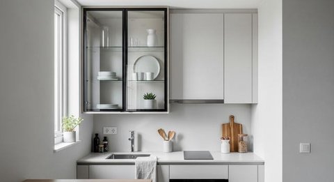 Model Etalase Dapur Minimalis 2025/ Ilustrasi AI