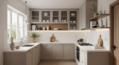 Model Etalase Dapur Minimalis 2025/ Ilustrasi AI