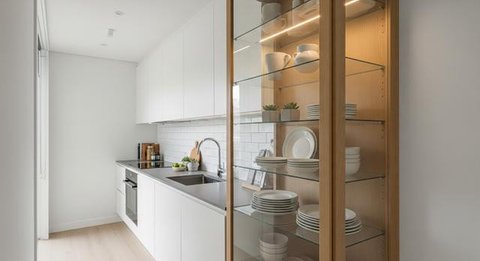 Model Etalase Dapur Minimalis 2025/ Ilustrasi AI