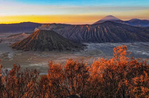 Pagi hari di Gunung  Bromo, Jawa Timur