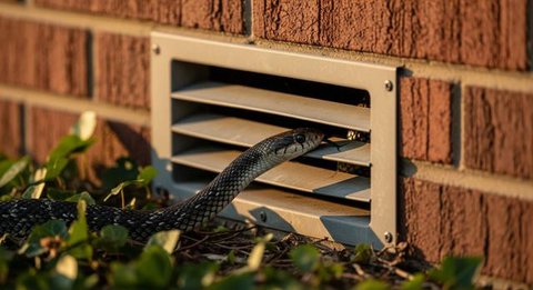 Ular kecil masuk rumah (Foto: Gemini AI)