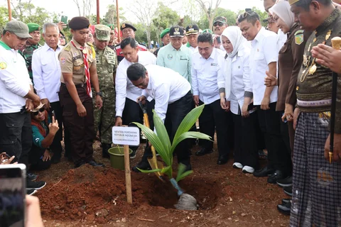 Mentan Andi Amran Sulaiman Launching Gerakan Menanam Lima Juta Kelapa di Selayar