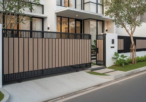 Desain Pagar Besi Hollow Rapat untuk Keamanan dan Privasi. Foto: Gemini