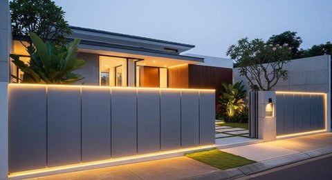 Desain Pagar Besi Hollow Rapat untuk Keamanan dan Privasi. Foto: Gemini