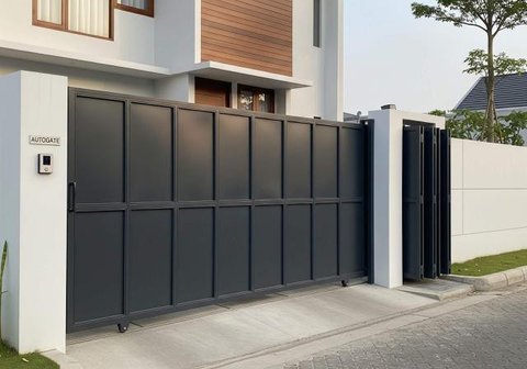 Desain Pagar Besi Hollow Rapat untuk Keamanan dan Privasi. Foto: Gemini