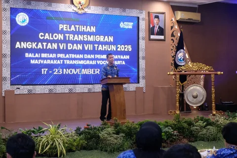 Kepala BBPPMT Yogyakarta, Tunggak Santosa saat memberikan sambutan dalam acara pelatihan