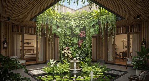 7 Model Desain Rumah Mini dengan Atrium Kecil, Cocok untuk Lahan Sempit (Foto: Gemini AI)