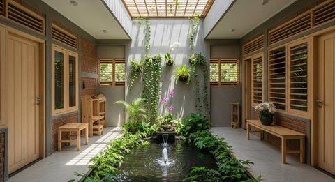 7 Model Desain Rumah Mini dengan Atrium Kecil, Cocok untuk Lahan Sempit (Foto: Gemini AI)