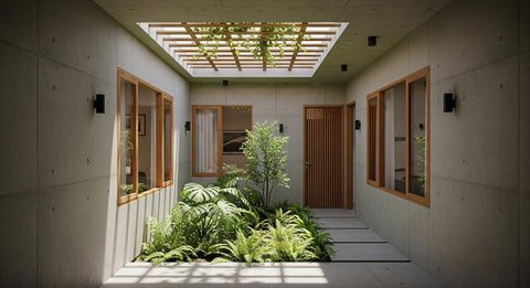 7 Model Desain Rumah Mini dengan Atrium Kecil, Cocok untuk Lahan Sempit (Foto: Gemini AI)