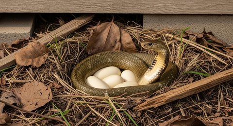Sarang Ular King Cobra/ Ilustrasi AI