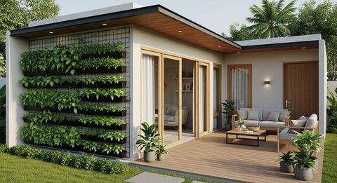 Model Rumah Mungil Tapi Punya Kebun dan Teras Samping yang Lega/AI