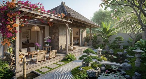 Model Rumah Mungil Tapi Punya Kebun dan Teras Samping yang Lega/AI