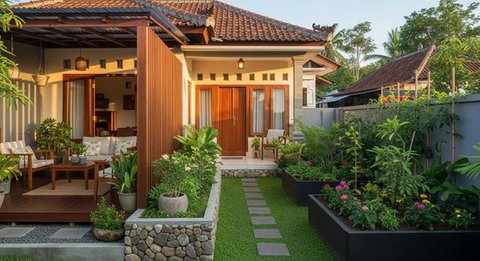 Model Rumah Mungil Tapi Punya Kebun dan Teras Samping yang Lega/AI