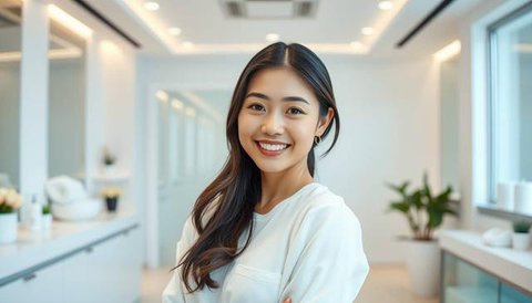 tips wajah glowing Ilustrasi dibuat AI