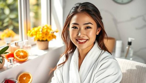 tips wajah glowing Ilustrasi dibuat AI