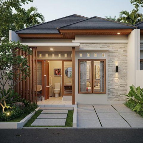 Model Rumah Kecil untuk Lansia. (Foto: AI)