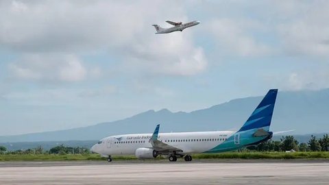 Ilustrasi pesawat Garuda Indonesia. (dok. Biro Komunikasi Publik Kemenpar)