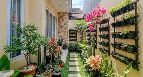 Trik Mendesain Rumah Kecil agar Tetap Punya Ruang Hijau di Belakang/ Ilustrasi AI