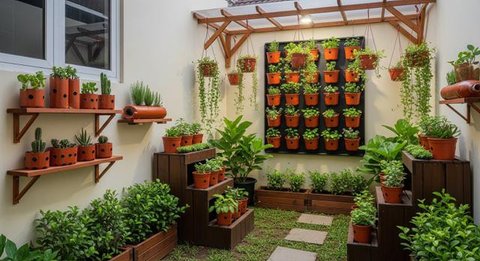 Trik Mendesain Rumah Kecil agar Tetap Punya Ruang Hijau di Belakang/ Ilustrasi AI