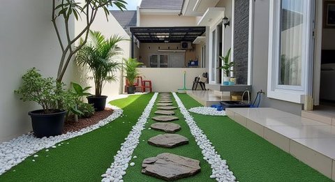 Trik Mendesain Rumah Kecil agar Tetap Punya Ruang Hijau di Belakang/ Ilustrasi AI
