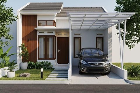 Model Rumah Mungil Tapi Punya Garasi Muat Mobil. Foto: Gemini