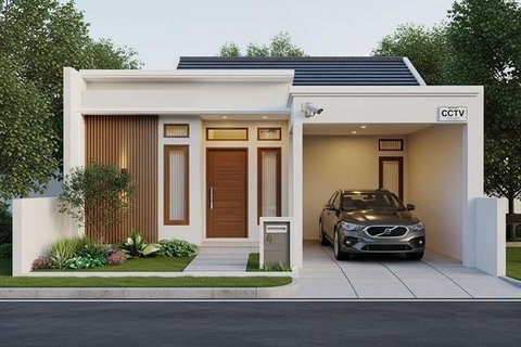 Model Rumah Mungil Tapi Punya Garasi Muat Mobil. Foto: Gemini