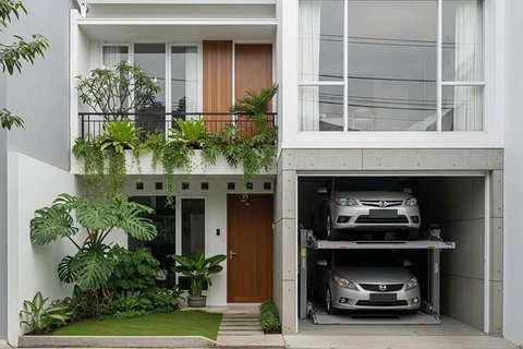 Model Rumah Mungil Tapi Punya Garasi Muat Mobil. Foto: Gemini