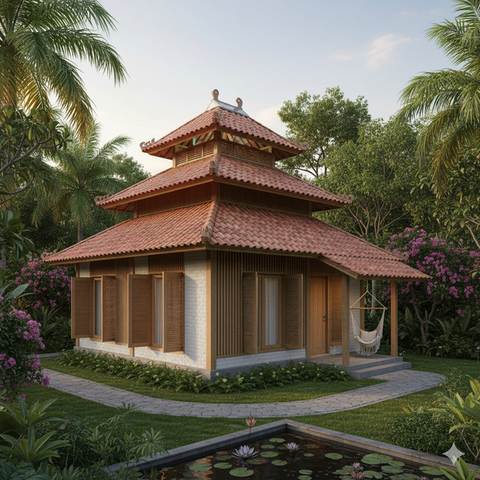 7 Desain Rumah Mungil Tetap Adem Tanpa AC, Ini Rahasianya (Foto: Gemini AI)