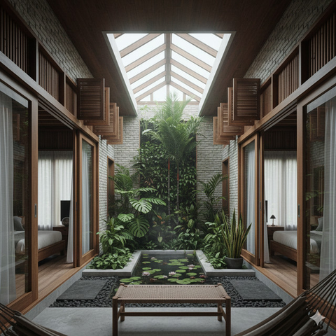 7 Desain Rumah Mungil Tetap Adem Tanpa AC, Ini Rahasianya (Foto: Gemini AI)