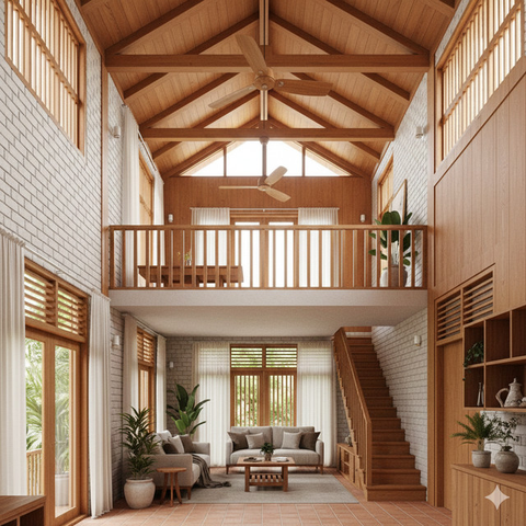 7 Desain Rumah Mungil Tetap Adem Tanpa AC, Ini Rahasianya (Foto: Gemini AI)